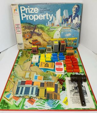 Vintage 1974 Prize Property Land Development Board Game Milton Bradley Complete
