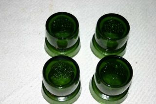 4 Vintage MID CENTURY DANISH MODERN DANSK GLASS CANDLE HOLDERS DENMARK IHQ 2