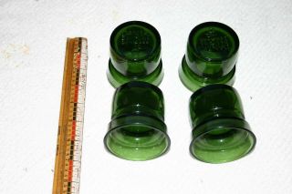 4 Vintage MID CENTURY DANISH MODERN DANSK GLASS CANDLE HOLDERS DENMARK IHQ 3