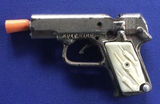Vintage Stevens Spit Fire Cast Iron 50 Shot Repeating Toy Cap Gun Usa
