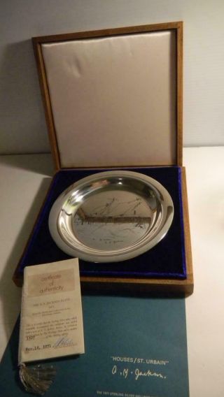 Wellings Sterling Silver Plate 1971 A Y Jackson Houses,  St Urbain Papers