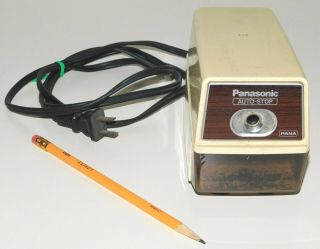 Vintage Panasonic Kp - 100n Electric Pencil Sharpener W/ Auto Stop Well