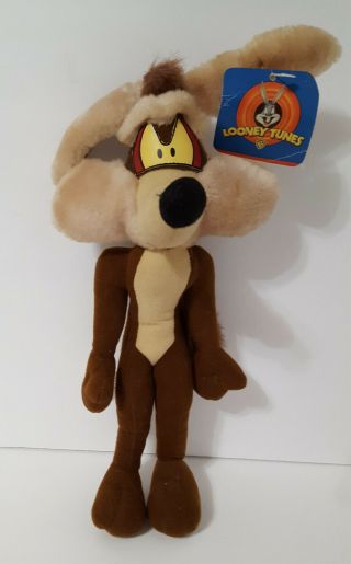 15 " Vintage 1997 Wile E Coyote Plush Toy With Tags Ace Looney Tunes Warner Bros.