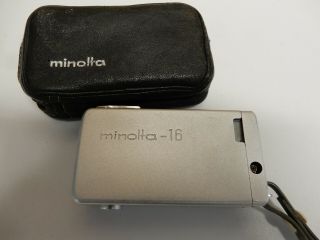 Vintage Minolta - 16 Miniature Spy Camera W/case
