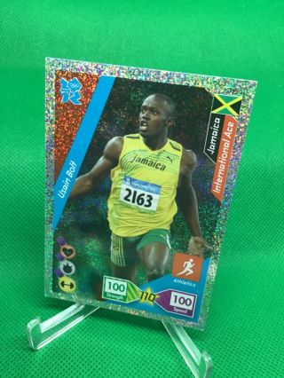 Usain Bolt Panini Adrenalyn Xl London 2012 Olympics Glitter Foil Card