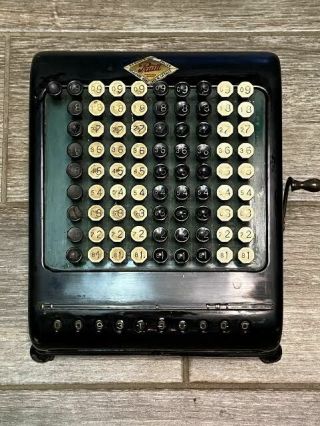 Rare (c.  1920) Burroughs Calculator Antique Hand Crank Adding Machine Model 5205