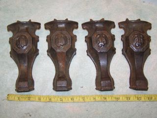 Antique Cast Iron Stove Legs Set Of 4 For Wood Burning Fire Stove