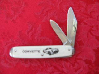 Vintage Corvette Usa Advertising Pocket Knife