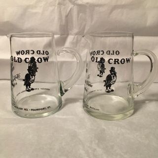2 Vintage Old Crow Distillery Co.  Bourbon Whiskey Cocktail Pitcher