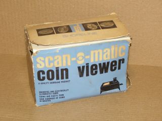 Vintage Scan - O - Matic Lighted Coin Viewer Magnifier - And