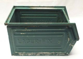 Vintage Rustic Lager Fix 12 " X 8 " X 8 " Hot Dip Steel Stack Box Bin Mayer & Cie