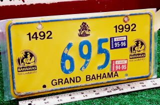 Bahamas - Grand Bahama - 1996 Landfall Passenger License Plate - Low Number