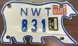 1988 Northwest Territories Motorcycle License Plate