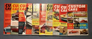 Vintage 1959 Custom Cars Magazines (10) Great Cond Hot Rod Customs Drag Racing