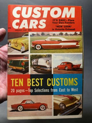 VINTAGE 1959 CUSTOM CARS MAGAZINES (10) GREAT COND HOT ROD CUSTOMS DRAG RACING 2