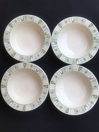 Taylorstone Cathay 4 Soup Or Cereal Bowls Near Vintage Taylor Smith 7 3/4”