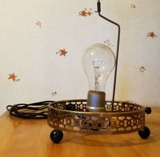 Vintage Econolite Motion Lamp Gold Tone Metal Round “base Only” Light Bulb