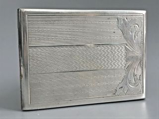 Antique Polish Solid Silver Hallmarked Cigarette Case / Poland / 125g
