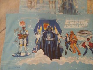 Vtg 1979 Star Wars Empire Strikes Back Twin Bed Sheet Set - Flat,  Fitted,  1 case 3