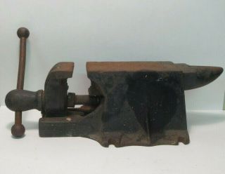 Antique Tools Bench Vise & Anvil 380a Blacksmith Tool Dated 1912