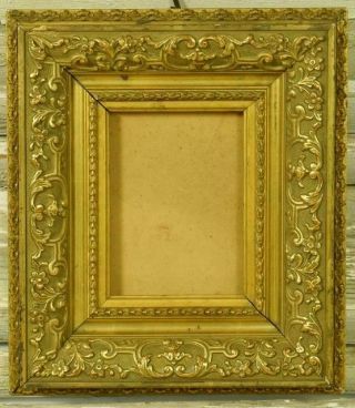 Gorgeous Little Antique French Gilded Gesso On Wood Picture Frame With History
