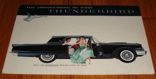 1959 Ford Thunderbird Deluxe Sales Brochure Convertible Hardtop