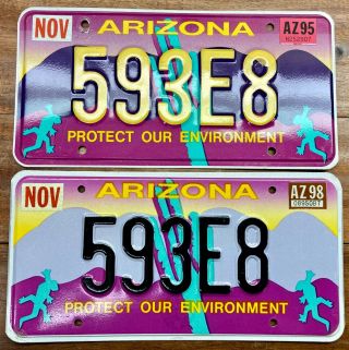 Rare Set,  1995 Arizona Protect Our Environment License Plate,  1998 Replacement