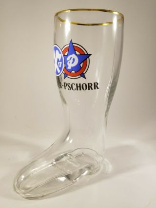 Vintage Hacker - Pschorr Munchen German Beer 7.  5 " 0.  5l Boot Glass Mug Cup Stein
