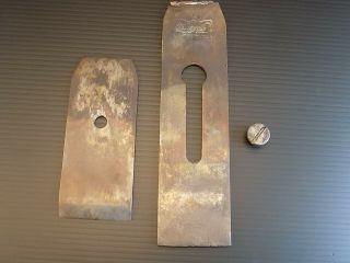 Vintage Ohio Tool Co.  Cast Steel Plane Blade & Cap Iron 7 1/2 " By 2 "