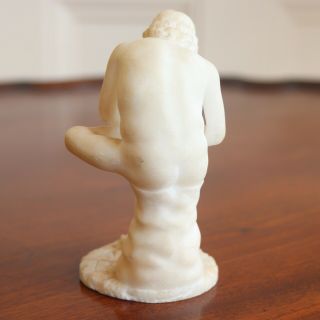 A 19th Century Italian Grand Tour Alabaster ‘Boy With Thorn’ Model,  10.  5cm. 3