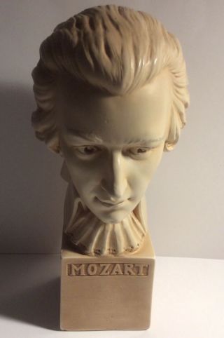Alexander Backer Abco Vintage Chalkware Bust Statue Mozart Classical Composer 11