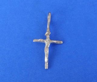 Vintage Estate 925 Sterling Silver Crucifix Cross Pendant 1.  2g