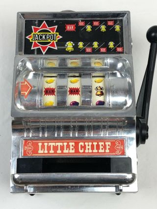 Vintage Waco " Little Chief " Toy Slot Machine Bank