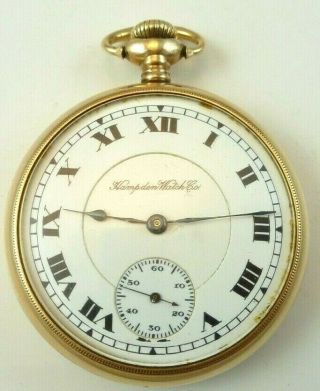 Antique Hampden Wm.  Mckinley Model 5 Pocket Watch - Running