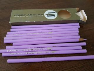 Vintage Eagle Prismacolor 934 Lavender Colored Pencils Box Of 11