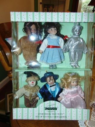 Vtg Seymour Mann Wizard Of Oz Storybook Tiny Tots Doll Ornaments Set