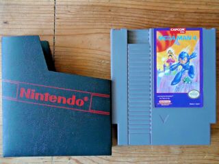 Nintendo Game,  Mega Man 4 {nes,  1985} Vtg Video Game Cartridge W/sleeve,  Japan
