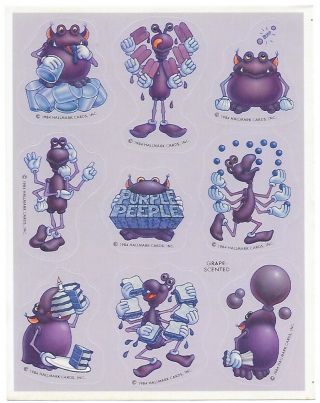 Vintage Hallmark Scratch And Sniff Silly Scents Grape Purple Peeple