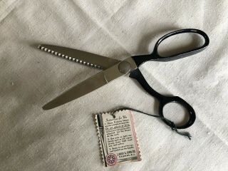 Wiss & Sons Co Scissors Sewing Pinking Shears Usa Crafts 91/4 " Vintage Crafts