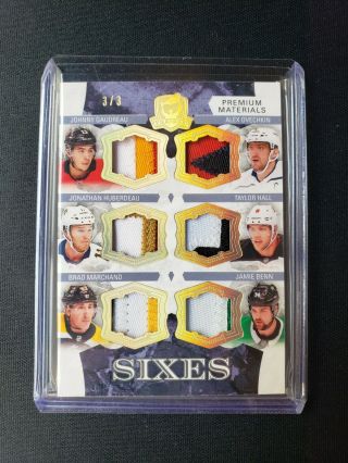 2017 - 18 Upper Deck The Cup Sixes Patch Ovechkin Gaudreau Marchand Hall Benn 3/3