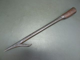 Antique Wrought Iron Whaling Harpoon Spear Head Whale Maritime