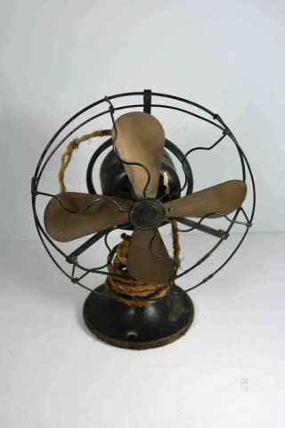 Antique Ge General Electric Whiz Brass Blade Fan - Or Restoration