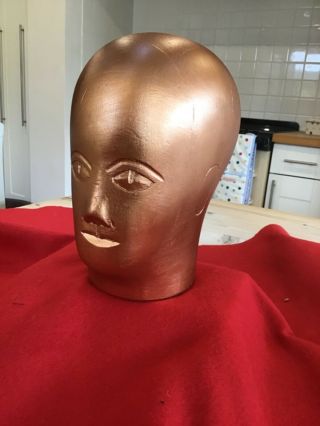 Antique Wooden Hat Block,  Mannequin Head,  Barristers Wig Stand,  Shop Display,