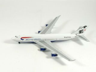 British Airways Boeing 747 - 400 Hong Kong G - Bygd Aircraft Model 1:500 Scale Herpa