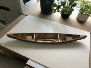 Vintage Old Town Wooden Model Canoe 27”x 4 1/2”
