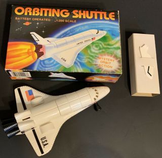 1987 Nasa Vintage Toy Orbiting Shuttle Battery 1:200 Scale Mystery Orbit Action