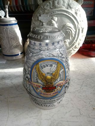 Vintage 2000 Harley Davidson Motor Cycles Limited Edition Collector Beer Stein