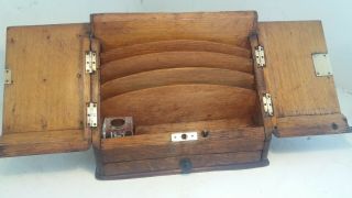 Antique Oak Stationary Cabinet,  Writing Box