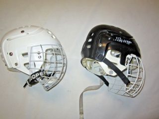 2 Vintage Hockey Helmets Cooper Sk600s Sk600 Vl - 50 - M Fm300 Cage Faceguard Canada