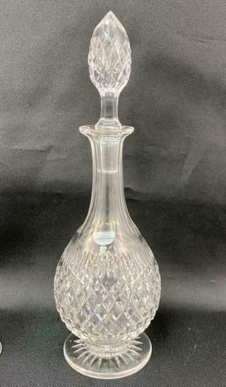 19thc Glass Decanter 4 Glasses Sherry Liquor Shot Antique Hand Cut Lead Crystal 2